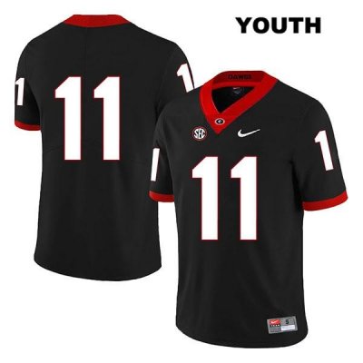 Youth Georgia Bulldogs NCAA #11 Jake Fromm Nike Stitched Black Legend Authentic No Name College Football Jersey XBS8854HB